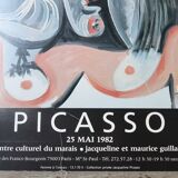 Affiche cartonnée, Picasso, Centre culturel du Marais, années 80