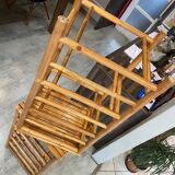 Pair of vintage bamboo high bar stools
