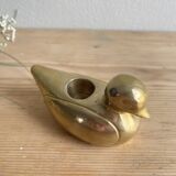 Brass duck candle holder