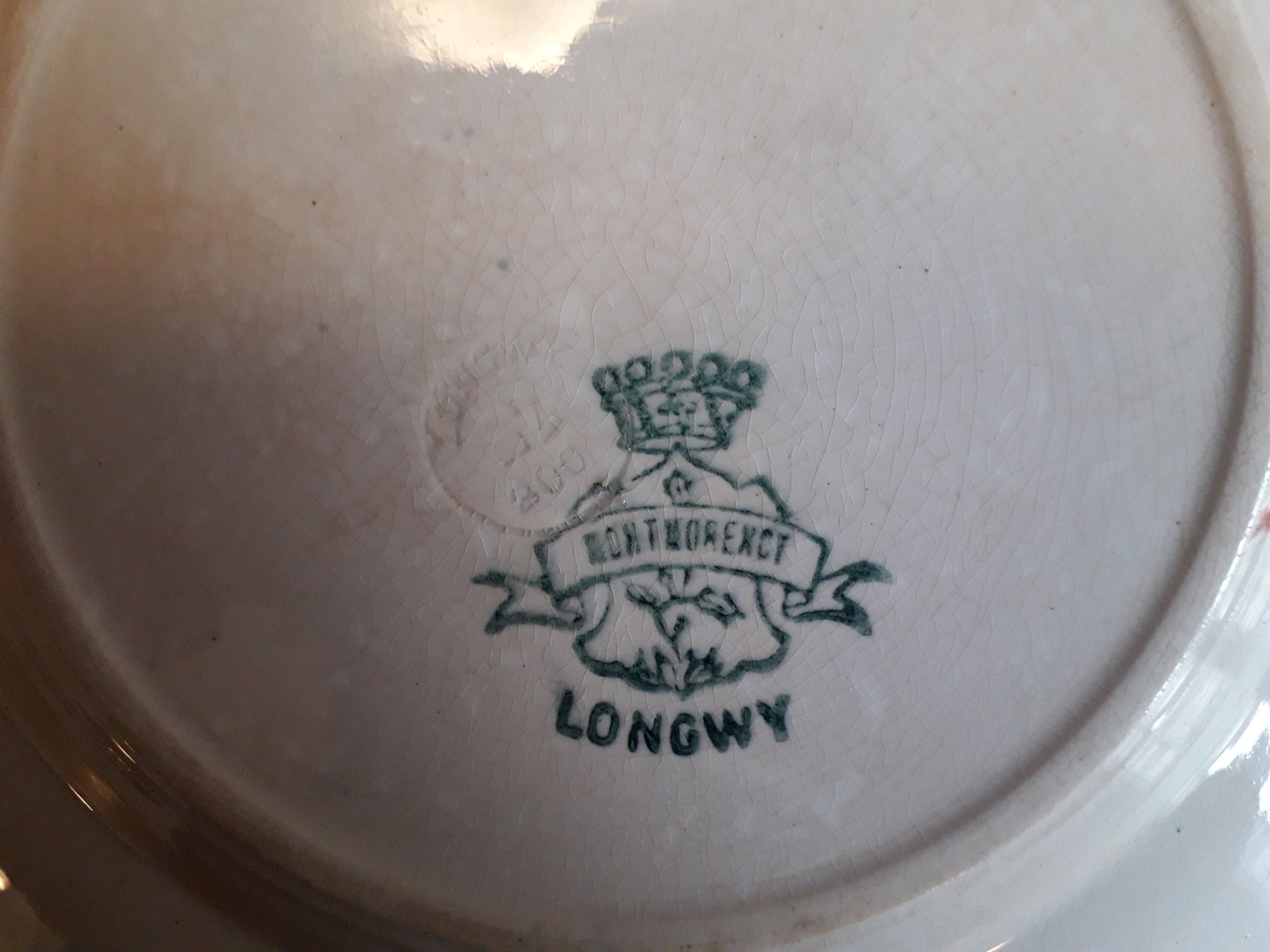 Set of 9 dessert plates Longwy moèle Montmorency end 19th