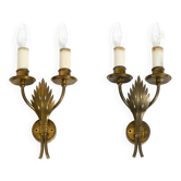 A pair of mid-century modern brass wall lamps by Vereinigte Werkstätten