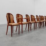 Set of 10 Art Deco chairs by De Coene, Belgium 1935