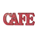 Letters bright vintage cafe red metal