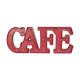 Letters bright vintage cafe red metal