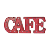 Letters bright vintage cafe red metal