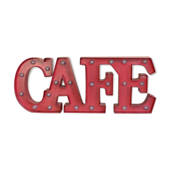 Letters bright vintage cafe red metal