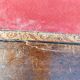 bureau enfant, ado, bois massif et cuir rouge