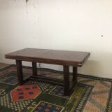 Mahogany table with brass angles