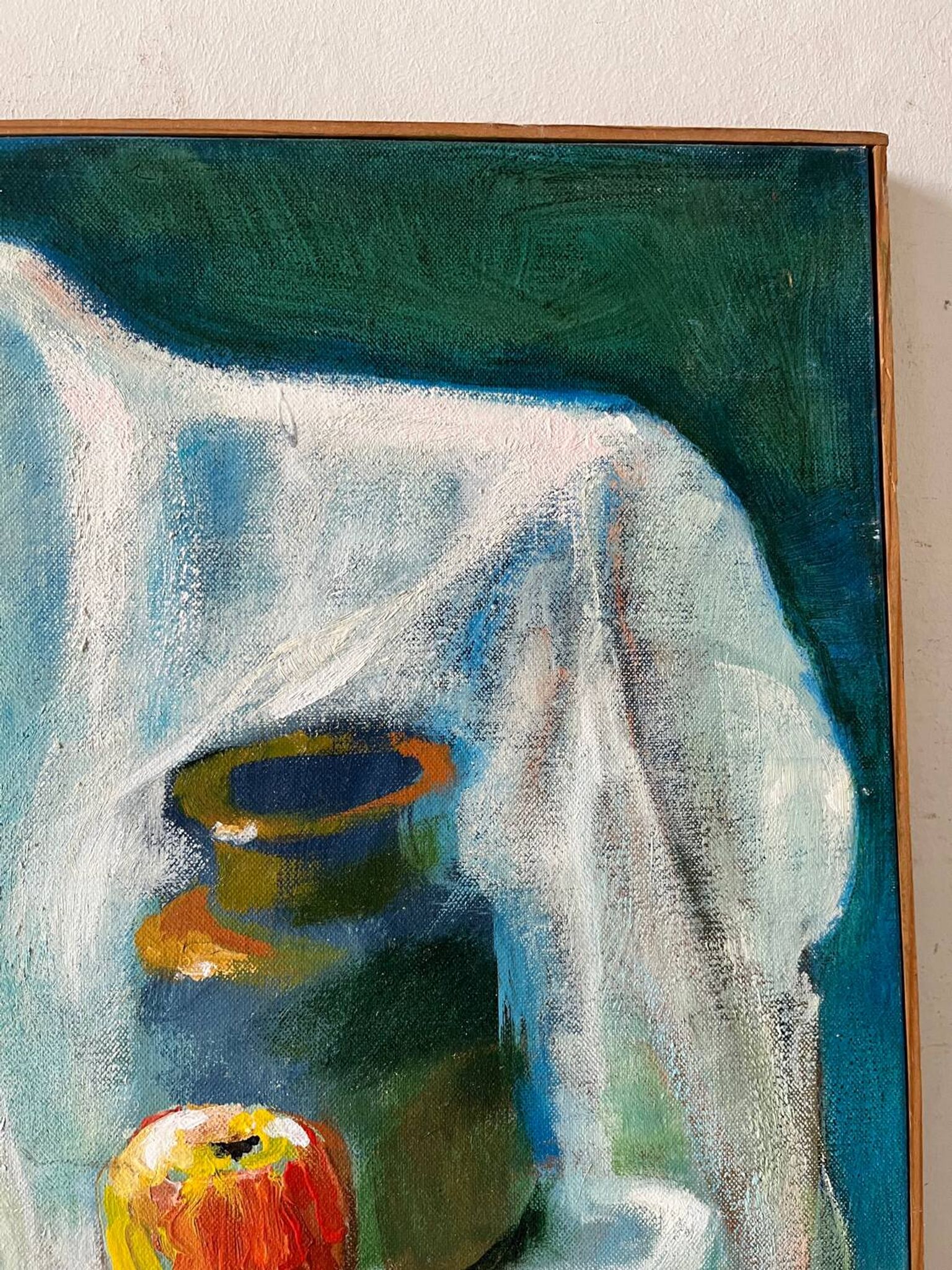 Still life on a chair, signed Miguel Anibal 98