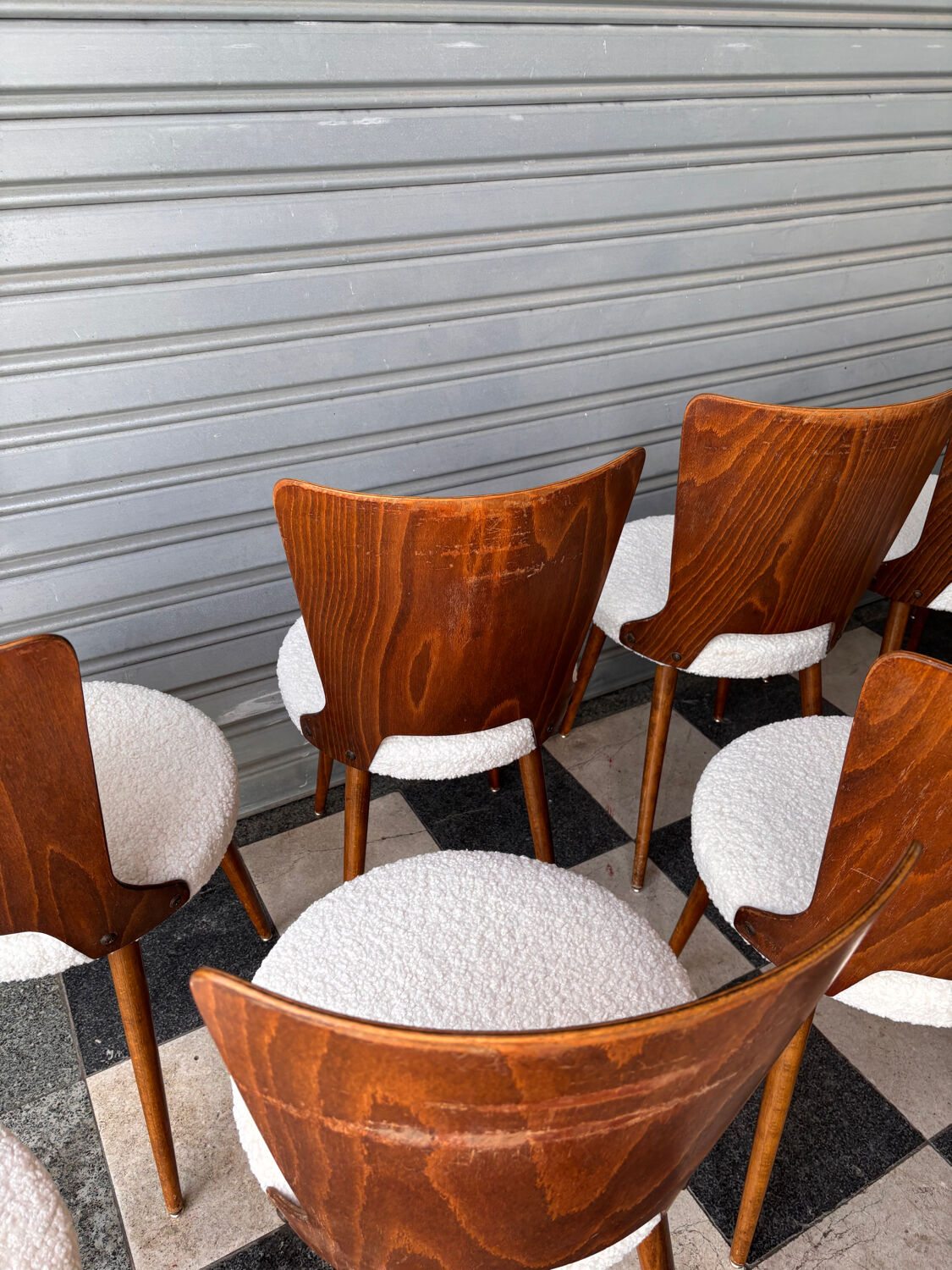Set of 14 Baumann bistro chairs