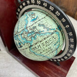 Serres-livres vintage en bois, mappemondes rotatives