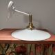 Vintage white opaline wall light