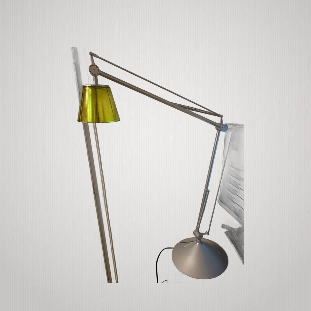 Philippe Starck Archimoon K lamp for Flos 1998 with yellow shade.