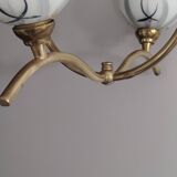 brass chandelier in the shape of a perch from the 50s/60s