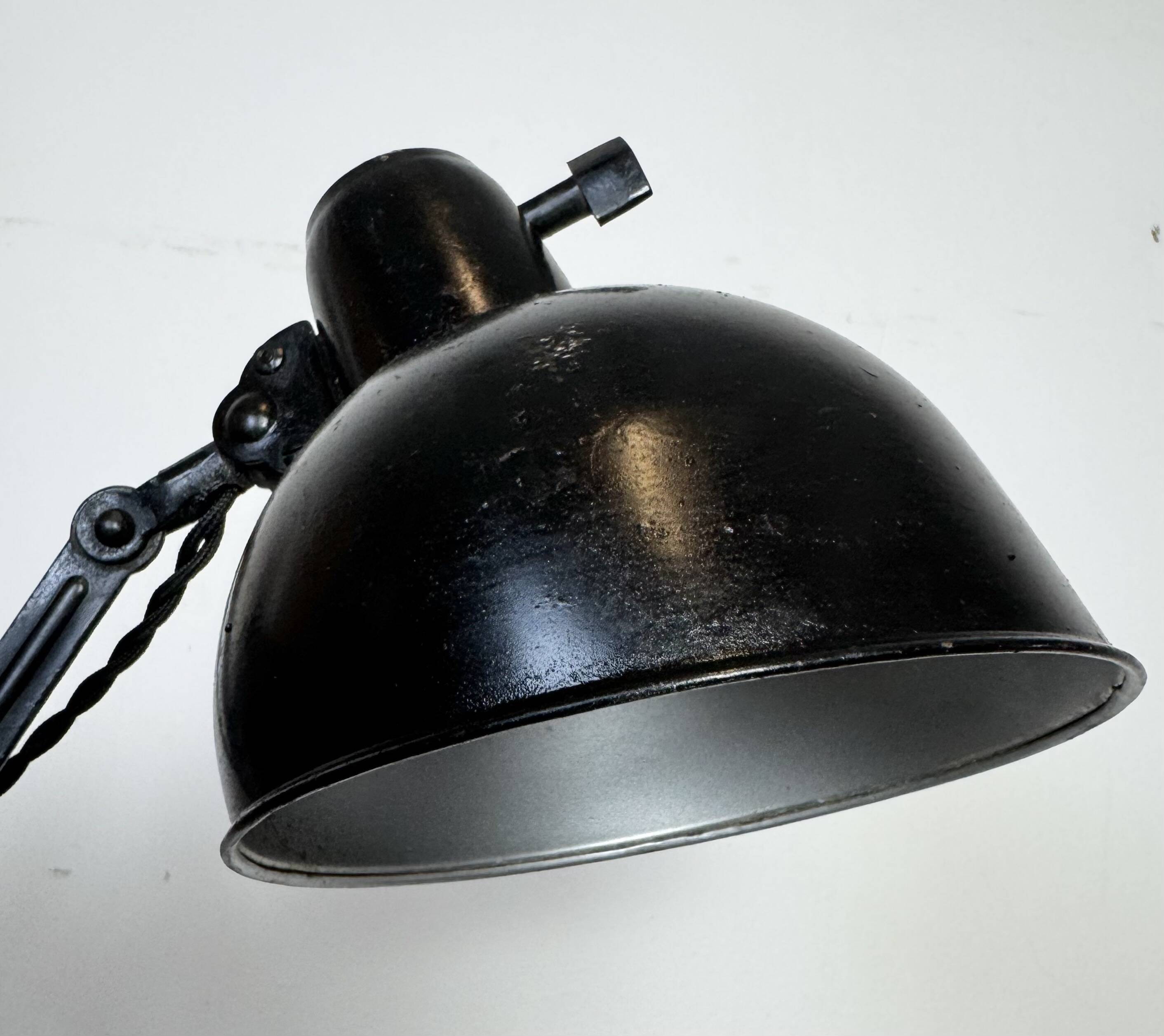 Black Industrial Bauhaus Scissor Wall Lamp from Kaiser Idell, 1930s
