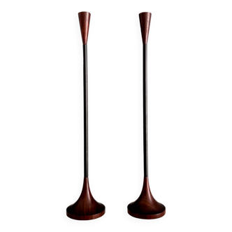 Pair of Scandinavian style candlesticks