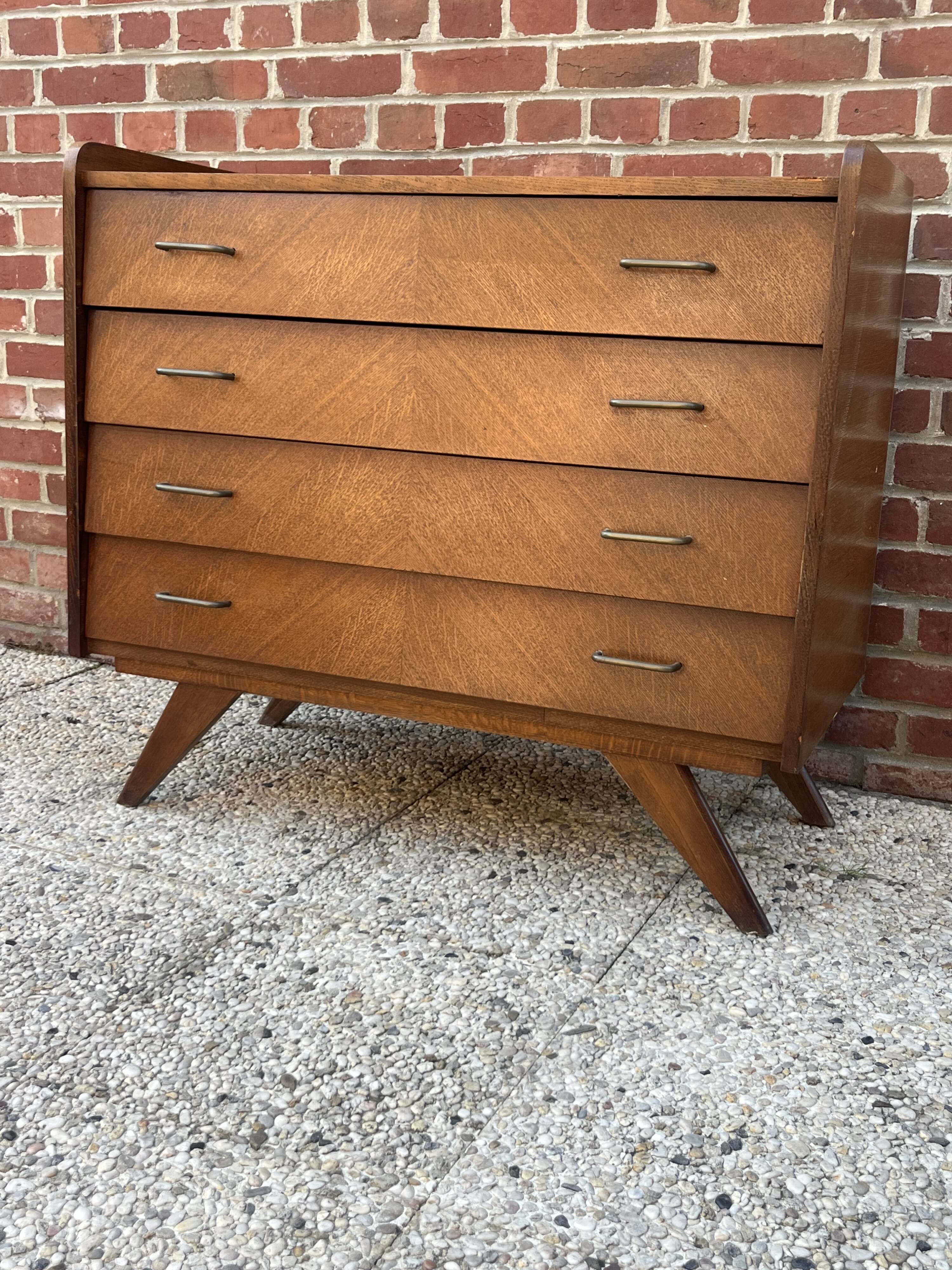 Commode vintage pieds compas