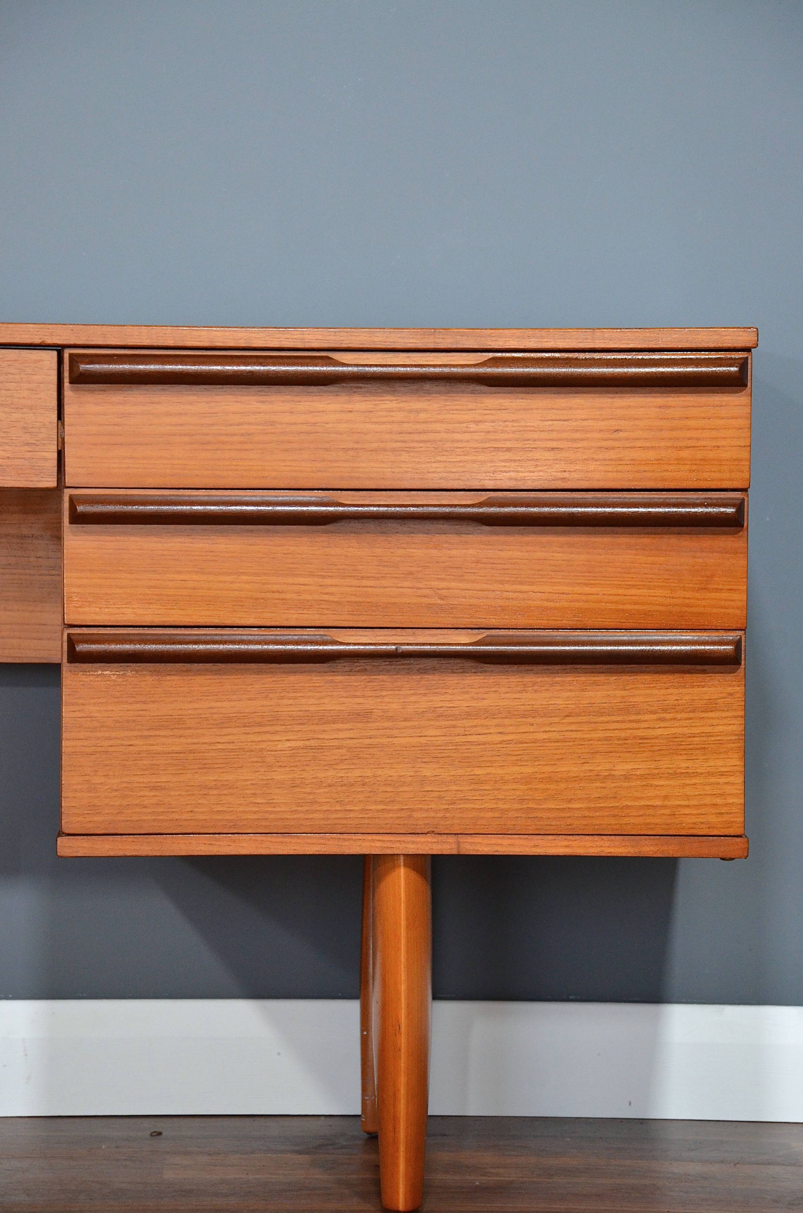 Vintage Avalon Mid Century Teak Desk / Dressing Table. Delivery. Modern / D