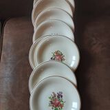 Set of 10 dessert plates. Salins