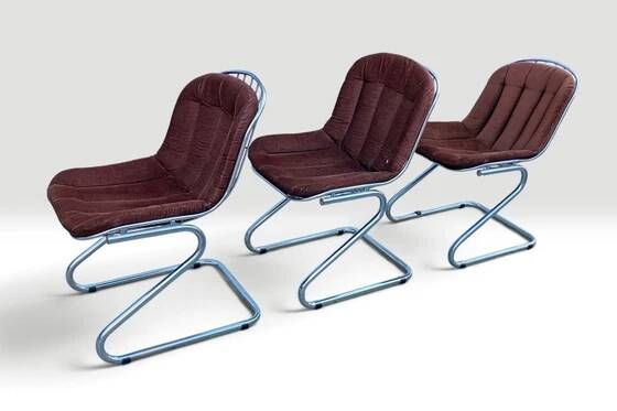 3 Gastone Rinaldi 'Sabrina' Chairs for Rima – Italy, 1970s