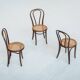 Ensemble de trois chaises « Chaplin » par Thonet