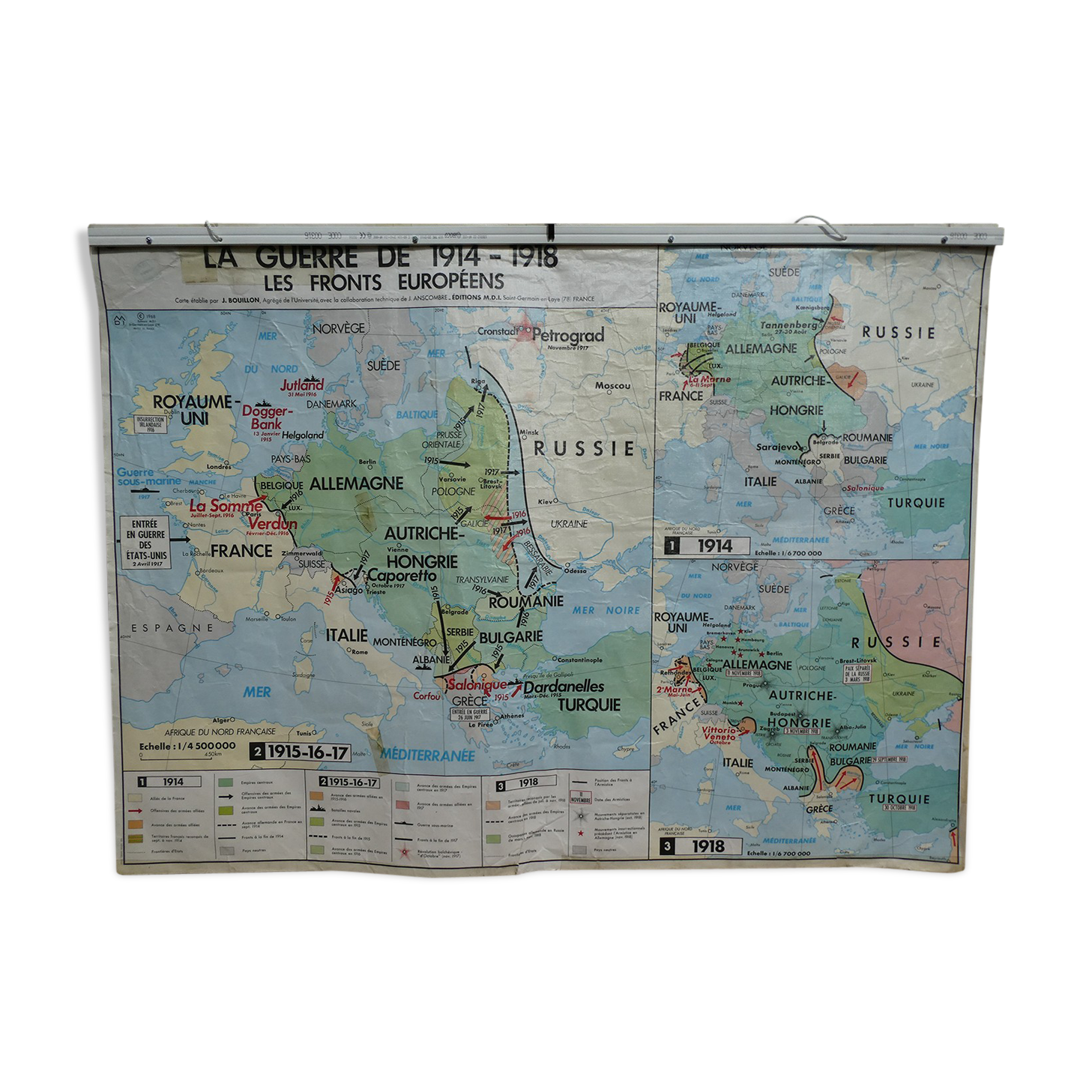 Vintage school card MDI The War of 1914-1918