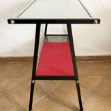 Glass and metal serving trolley, 1960s