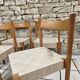 6 chaises Scandinave 1960' sangles tressées