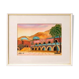 Orientalist painting lavi group israel – desert oasis - epoch: xxth century