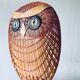 Vintage owl wicker mask or wall totem