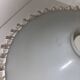 Pleated edge white opaline lampshade