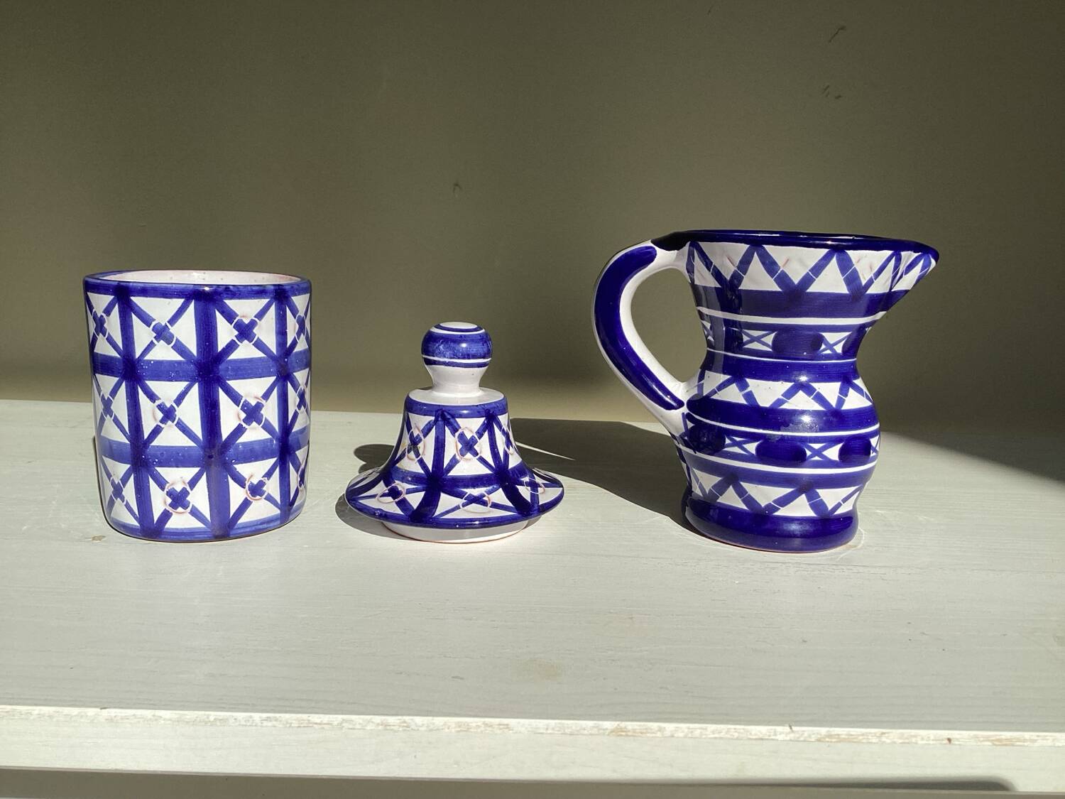 Ceramic coffee service by robert picault - vallauris, 1950s