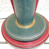 Leather lamp pique saddle brass 1950