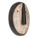 Minimalist wooden African wall mask, vintage Africa
