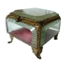 Jewelry box upholstered beveled glasses, fixed under glass, opera Garnier, Napoleon III