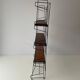 Free-standing shelf with a metal structure and 3 shelves, 1960s, Italy.