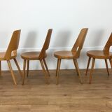 Set of 4 chairs Baumann Mondor 60s bistro