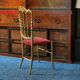 Chaise Napoléon III style Chiavari en bois doré