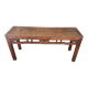 Asian low console in natural wood