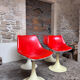 Tulip leg armchairs