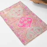 Handmade Faded Color Turkish Door Mat Rug