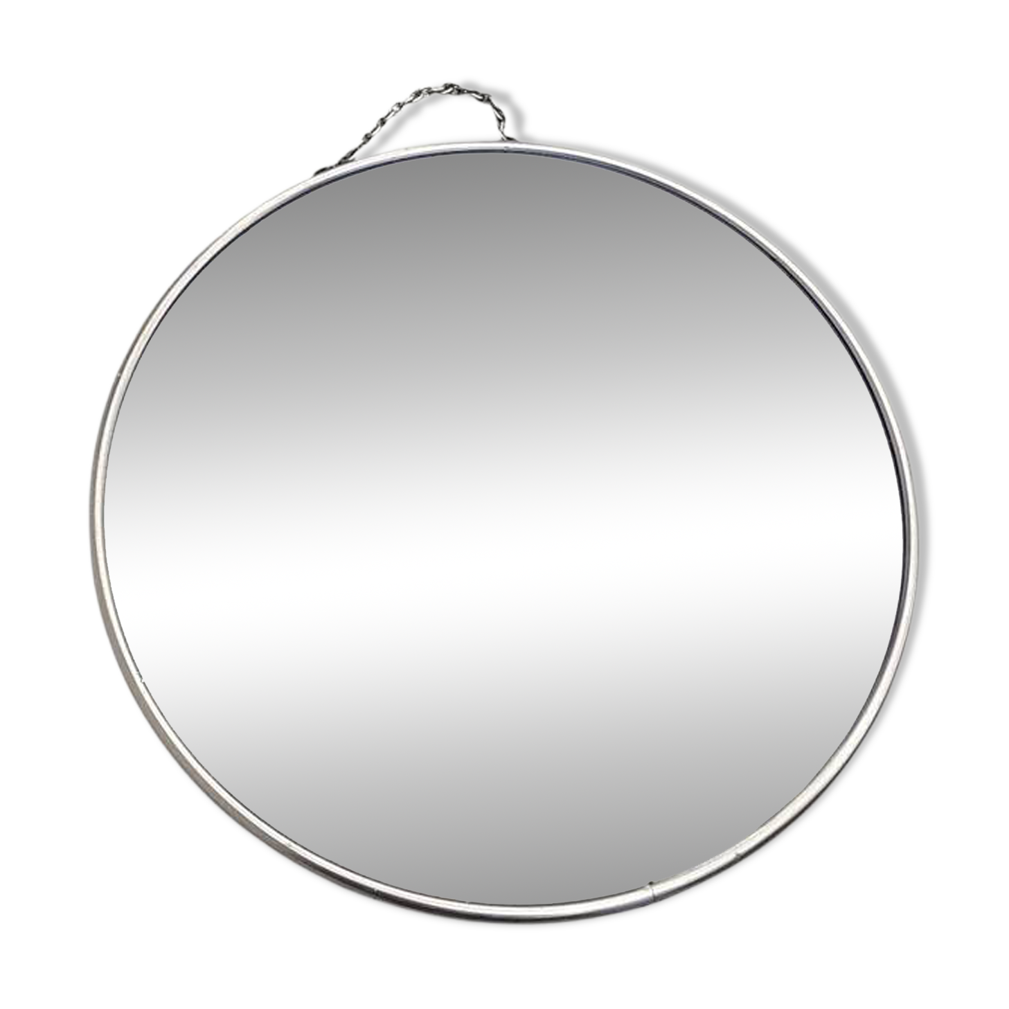 Vintage round barber mirror 28cm