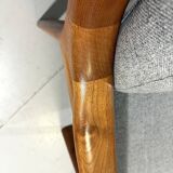 EMC Furniture teak highback easy chair & footstool Denmark 1970’s