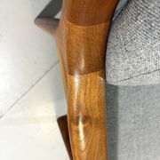 EMC Furniture teak highback easy chair & footstool Denmark 1970’s