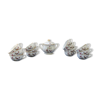 Fine earthenware coffee set - Sarreguemines