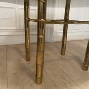Table à manger, faux bambou doré, 1970s