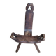 Rustic wooden tripod chair