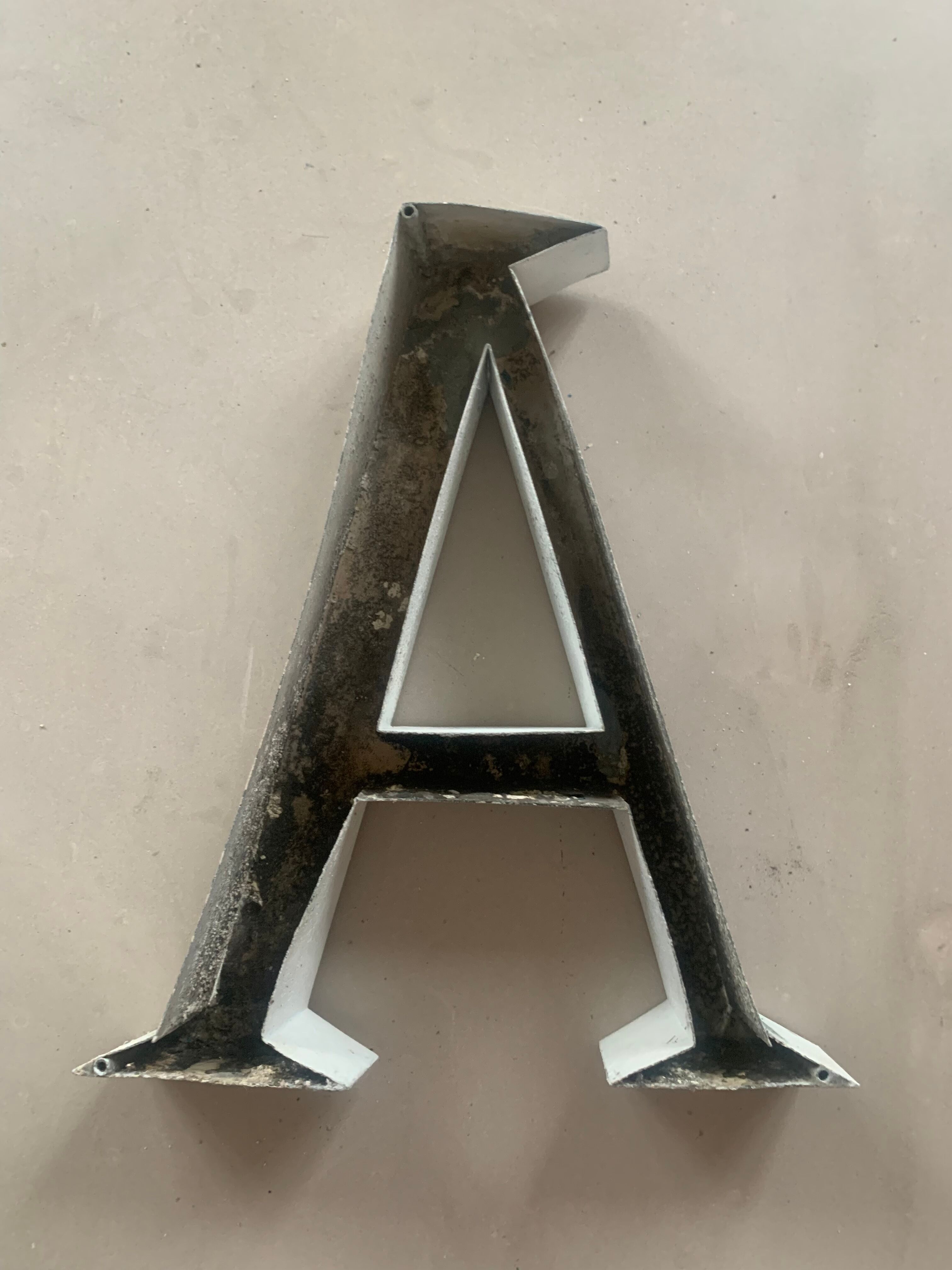 Old Sign Letter A