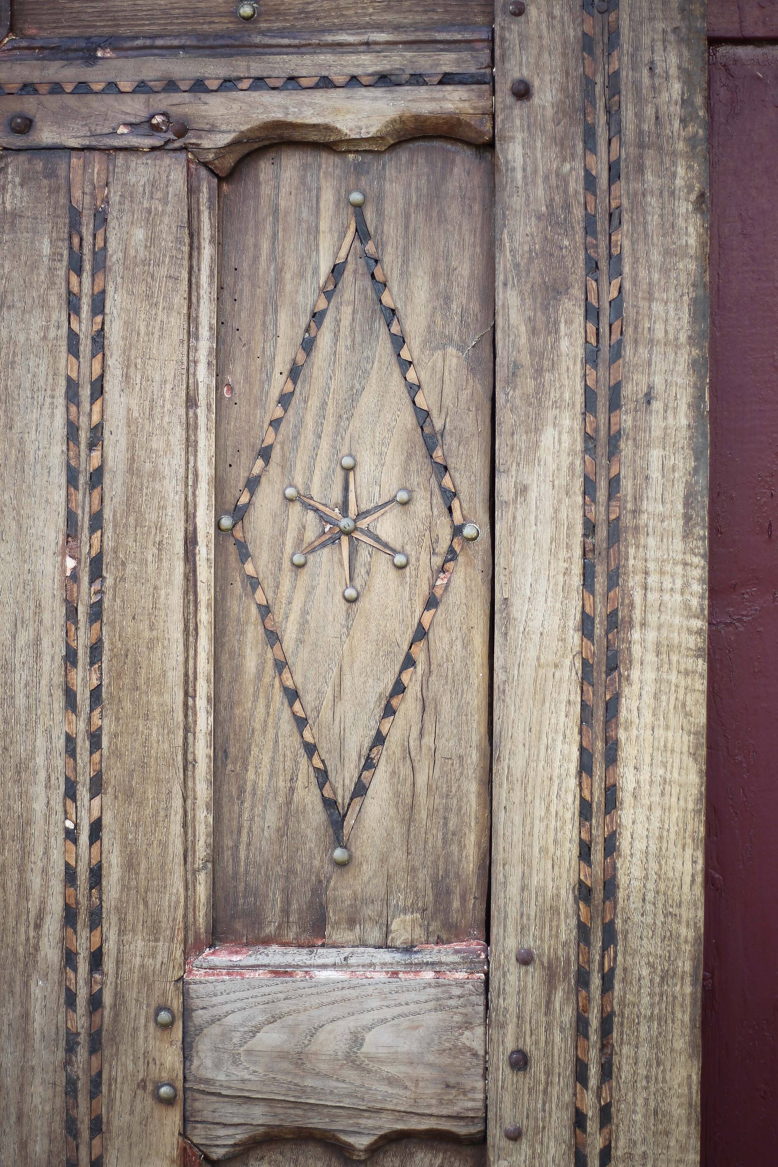 Old Breton bed door, Breton wood facade, headboard, wall decoration