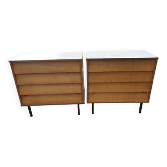 Pair of sixties chests of drawers